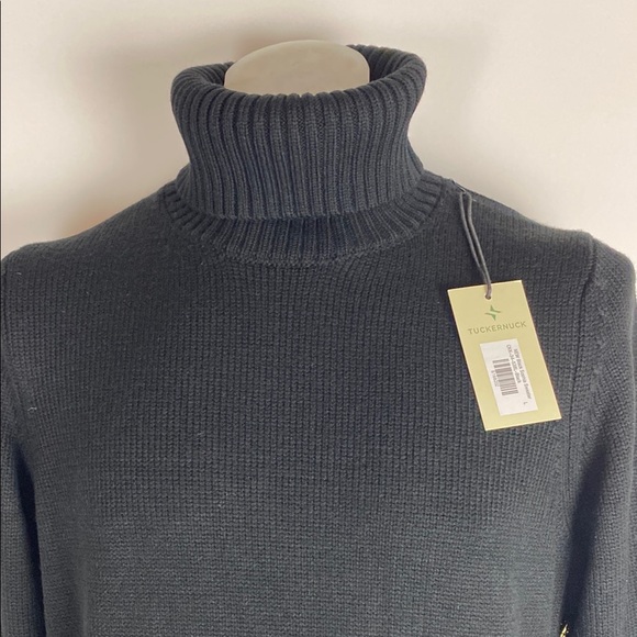 New Tuckernuck Black Sophia Turtleneck Wool / Acrylic Sweater Women’s Size L - Picture 3 of 9